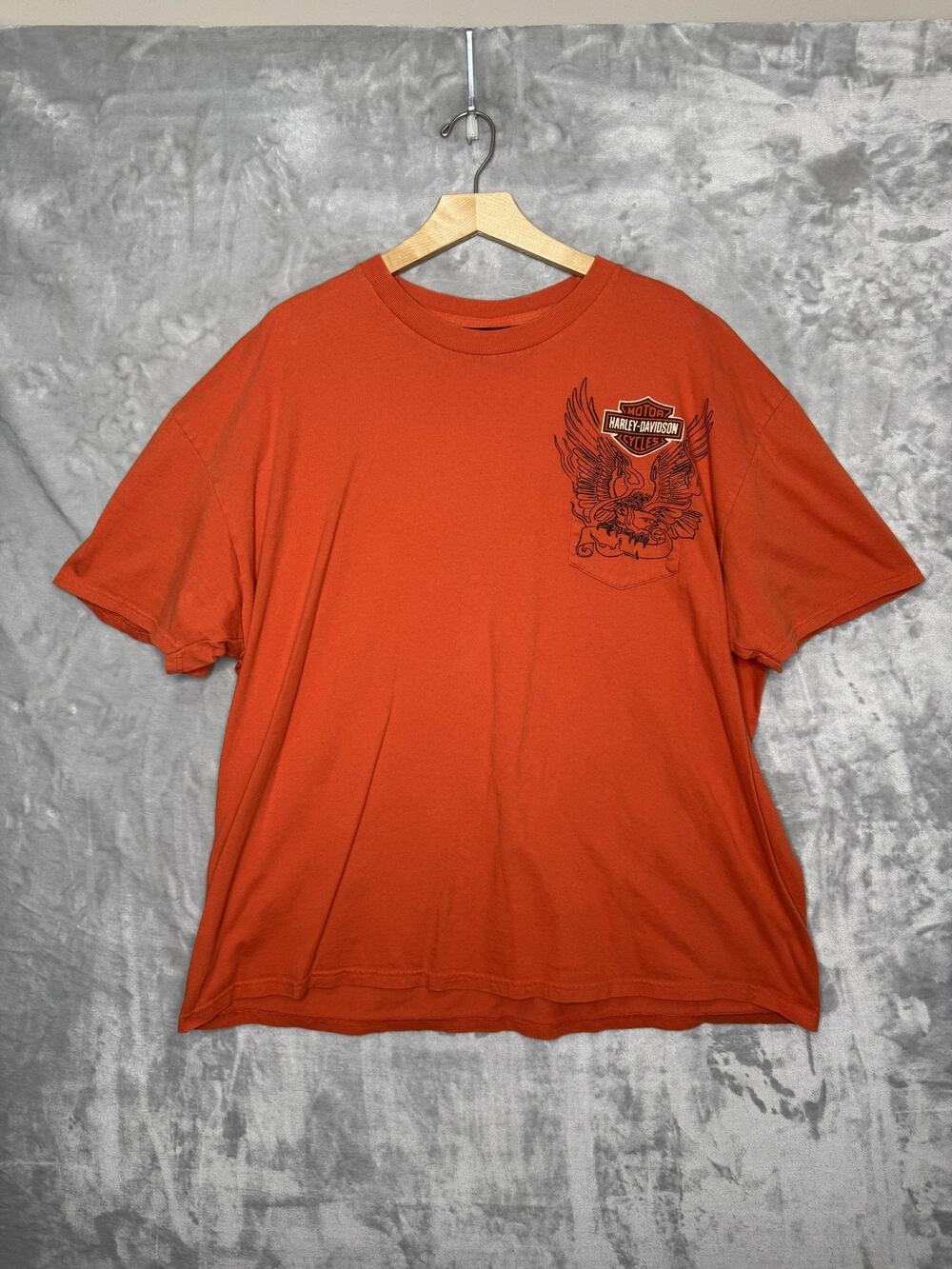 Harley Davidson Shirt Mens XL Orange North Texas Live Ride Graphic Dallas 2011